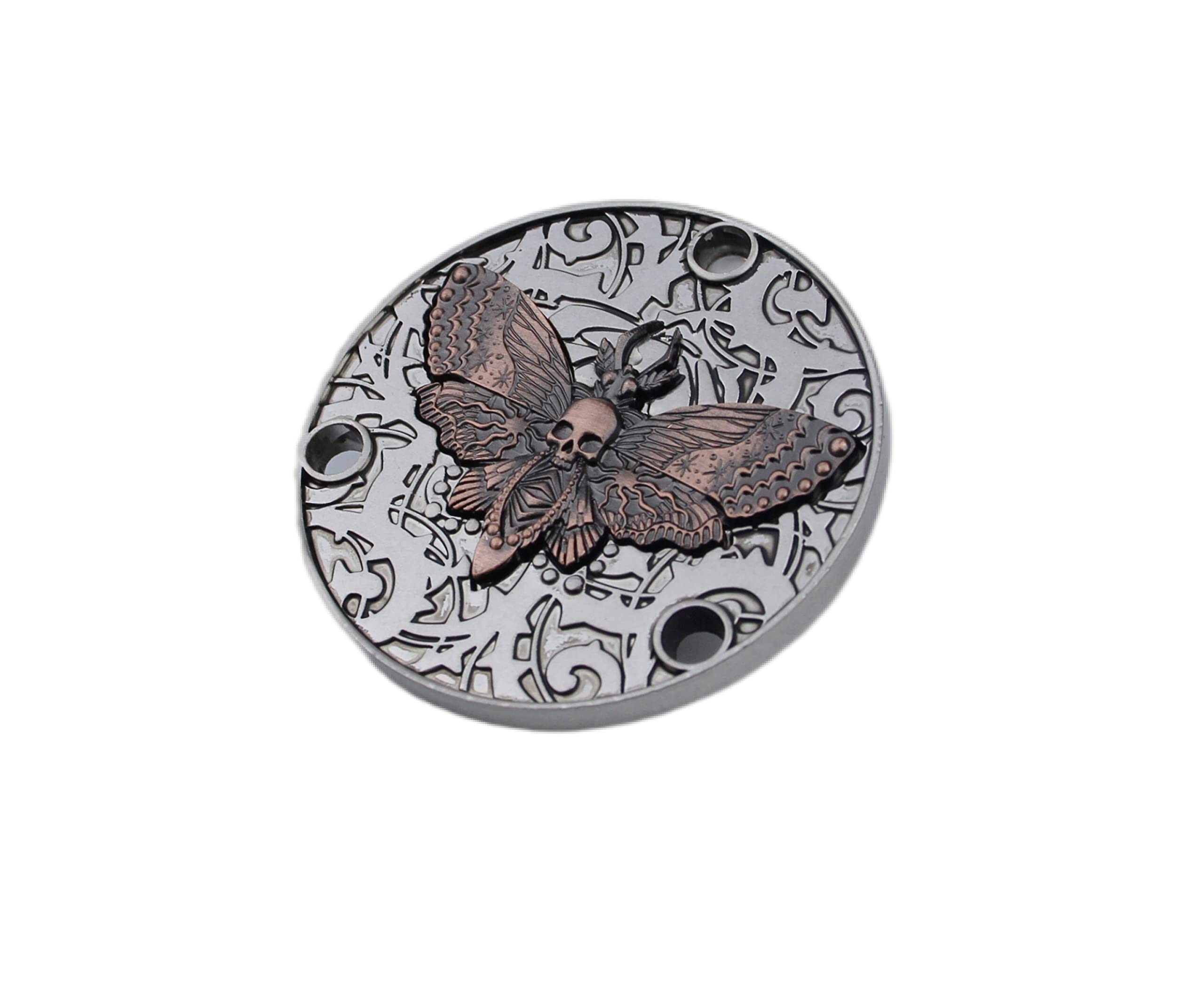 Guyker Guitar Back Cover Butterfly Skeleton Pattern Metal Toggle Switch for LP Style Guitar